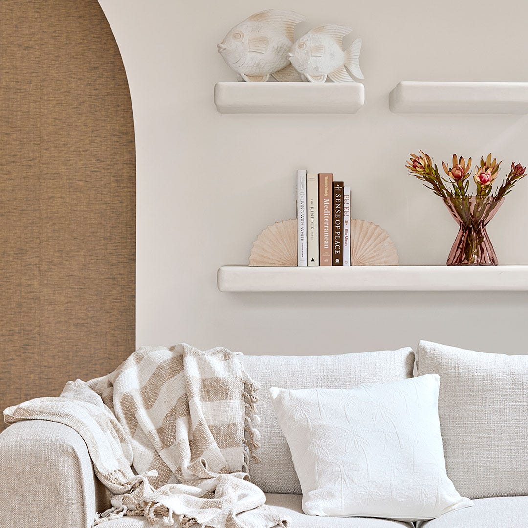 BOOKENDS_Fan Bookends S/2  · Off White · 00